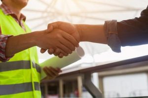 2 men handshaking