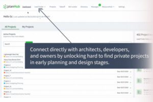 PlanHub's Project Lead Finder.