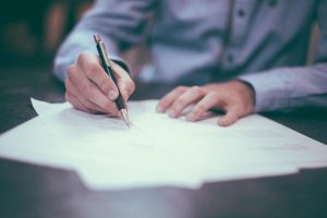 a person working on construction plans